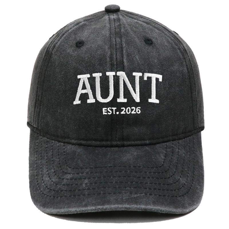 Hot Sale DAD MOM Embroidered Baseball Cap Washed Retro Male and Female Couples Casual Versatile Hat