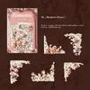 20pcs/bag Flower Themed Corner Frame Stickers Decorative Scrapbook Photo Frame Cards DIY Sticker Hand Account Background Collage