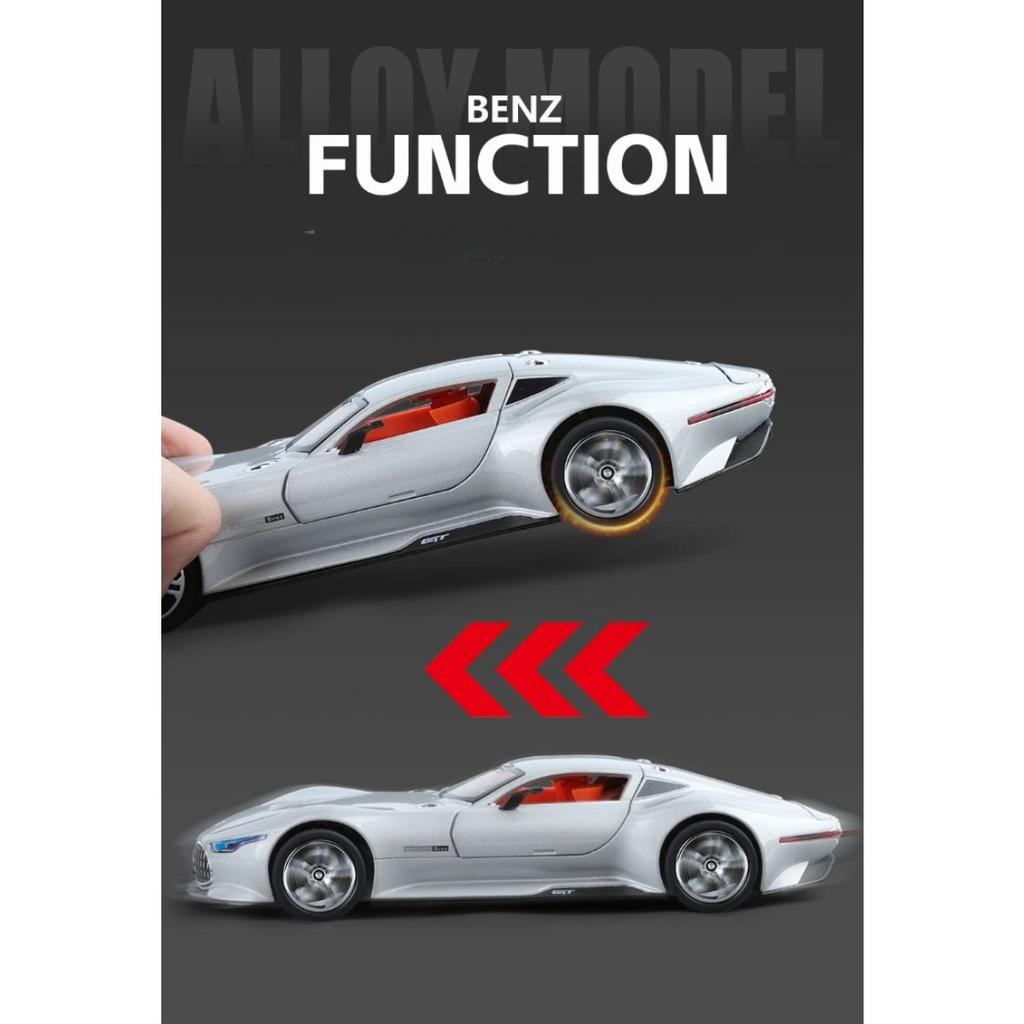 Simulation 1/24 Benz AMG Vision GT Alloy Car Model Metal Diecast Toy Vehicle Boy Birthday Gift Collection Home Decor Miniature