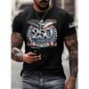 Summer Men's T-Shirt USA 250th Anniversary Eagle 3D Print Short Sleeve Top Quick Dry Vintage T-Shirt Men's O-Neck Pullover Tops