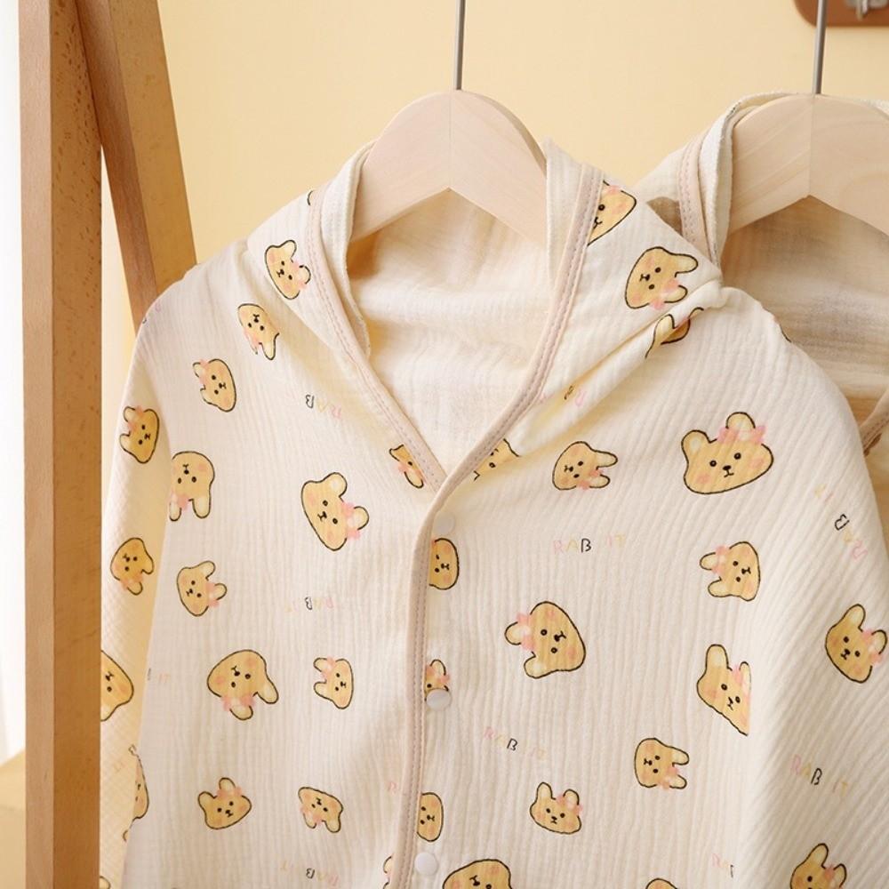 Soft Texture Pure Cotton Gauze Bear Printed Baby Swaddle Cloth  Baby Wrapping