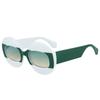 New sunglasses European and American round frame contrasting color hip-hop glasses men's and women's personalized anti-ultraviolet sunglasses