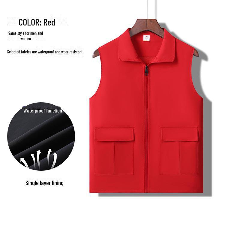 Premium Double-Layer Promotional Vest with Custom Logo for Supermarket Staff