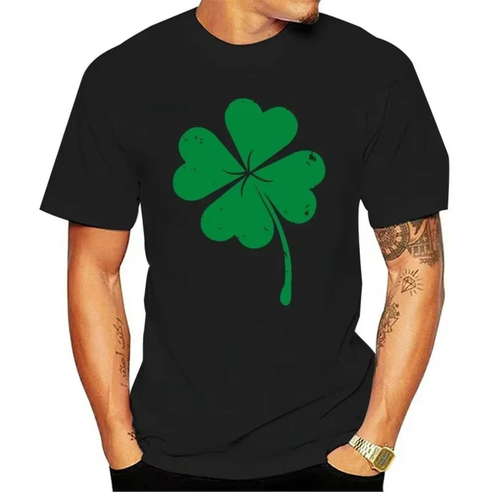 

Футболка Irish Shamrock ко Дню Святого Патрика, Ирландский клевер, идея для подарка, модная классическая рубашка унисекс XXXXXL чёрный