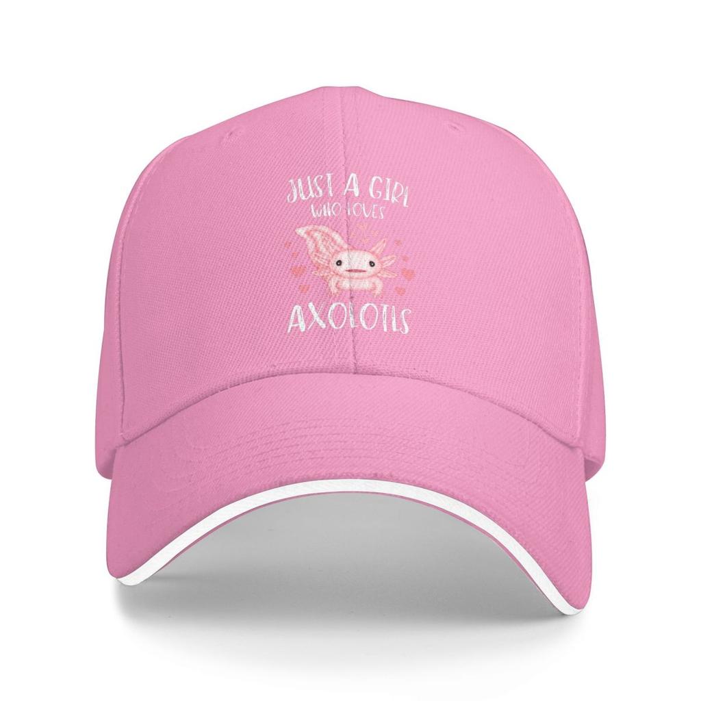 Baseball Caps Just A Girl Who Loves Axolotls Axolotl Lovers Funny Trending Customized Female Male Sport Summer Hats