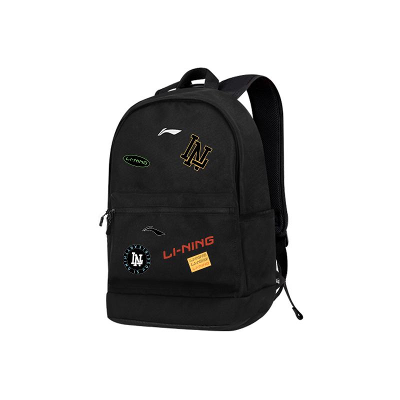 Li Ning Polyester Backpack Regular Unisex Standard Black ABSV485-9