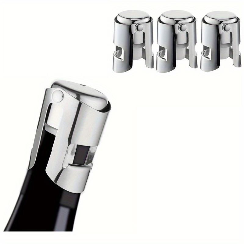 3pcs, Food Grade Silicone Sealed Leak-Proof Preserver for Sparkling Wine, Cava, Prosecco Bottles - Keep Fresh with Durable Bottle Caps