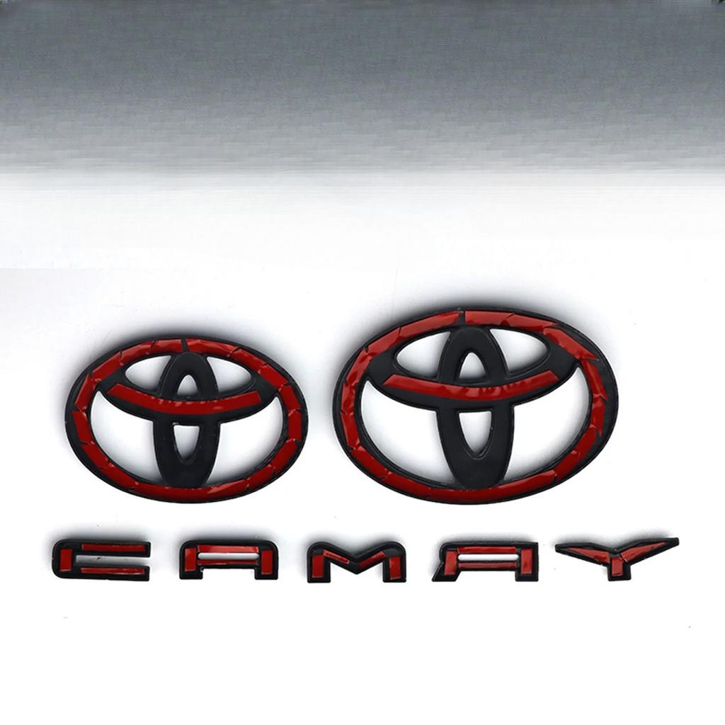 For Toyota Camry XV403pcs/Set Hood Badge Trunk Badge Camry Letters for 2024 2025 9th Generation Toyota Camry OVERLAY Modification Gloss Black