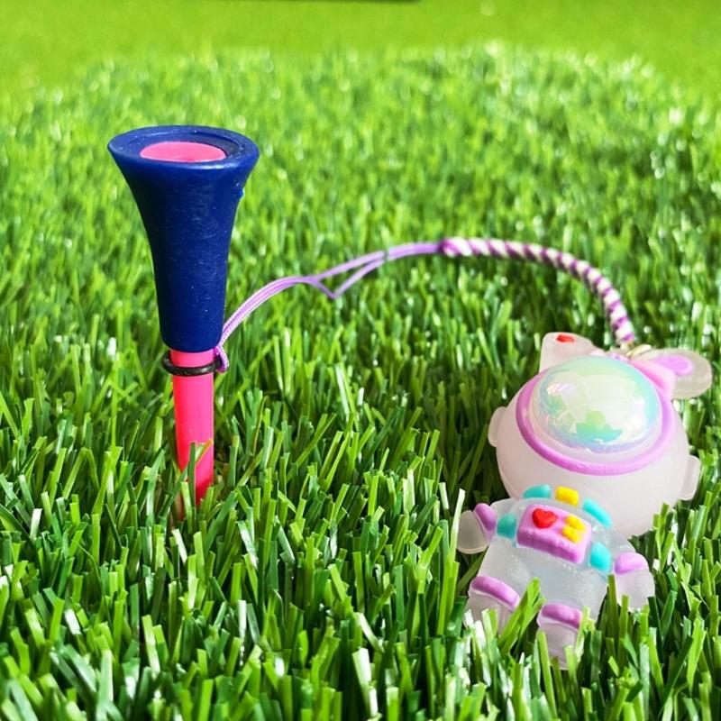 Golf Tees Flashing Light Cartoon Golf Rubber Tees Novelty Rabbits Shape Tees for Enhances Durability