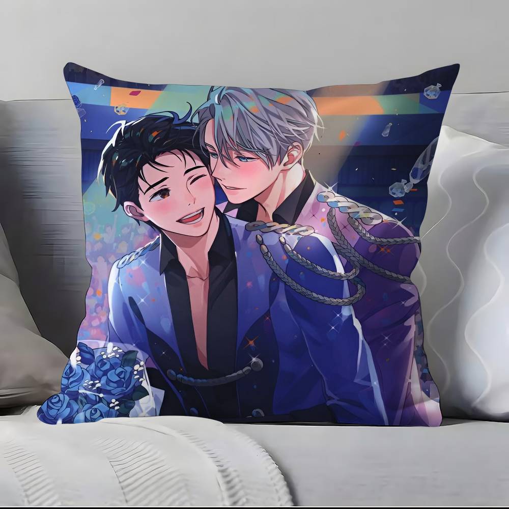 Y-Y-Yuril!! O-On I-I-Ice Anime Pillow Case Pillowcase Soft Skin Friendly & Comfortable With A Hidden Zipper