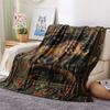 1PC Structural composition Print FlAannel Blanket, High quality Comfortable for All Seasons, Home Decor, Warmth and Comfort