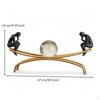 Thinker Statue with Crystal Ball Tone Metal Figurine Modern for Art