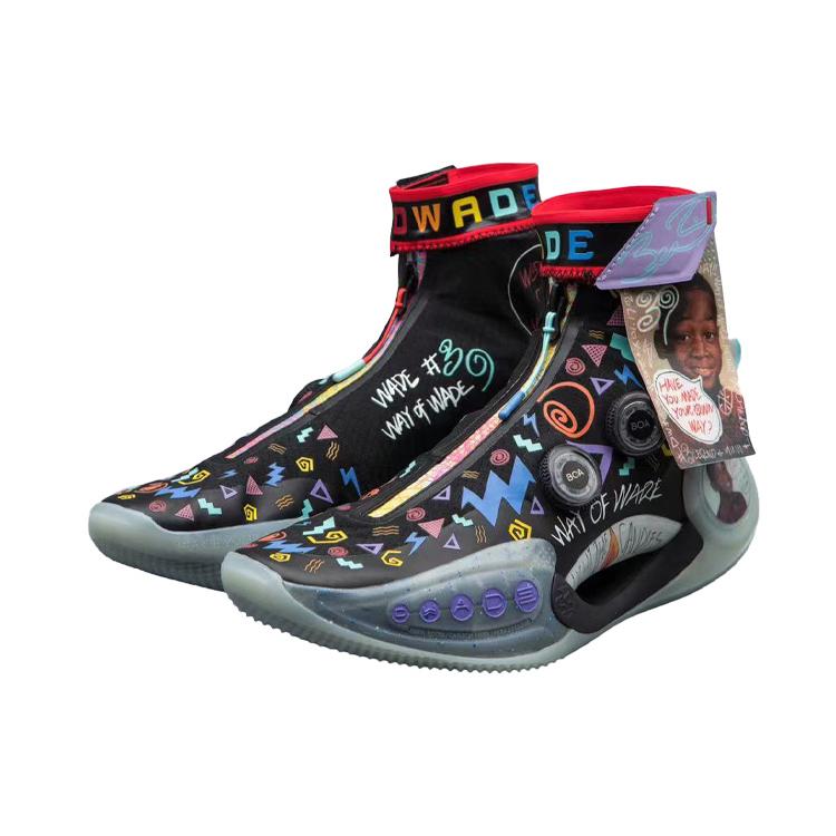 Li Ning WOW 9 Basketball Shoes Men's High top Black ABER003-5