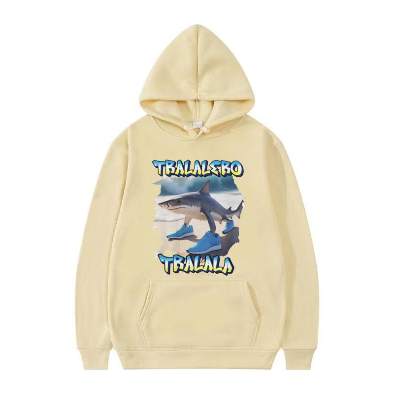 Tralalero Tralala Funny Shark Meme Hoodie Tops Men Women's Fashion Hip Hop Oversized Hoodies Male Casual Long Sleeve Sweatshirts