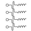 4PCS Spiral Tent Tacks Iron Stable Spiral Type Heavy Duty Spiral Tent Stake for Tent Trampolines