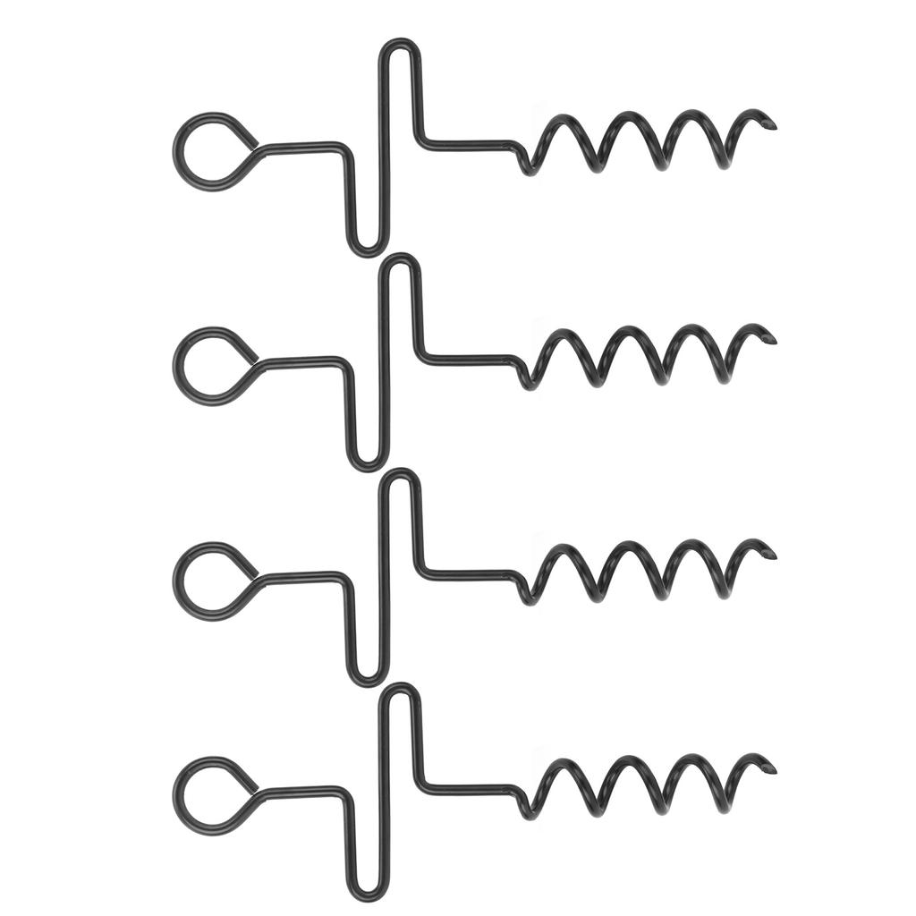 4PCS Spiral Tent Tacks Iron Stable Spiral Type Heavy Duty Spiral Tent Stake for Tent Trampolines