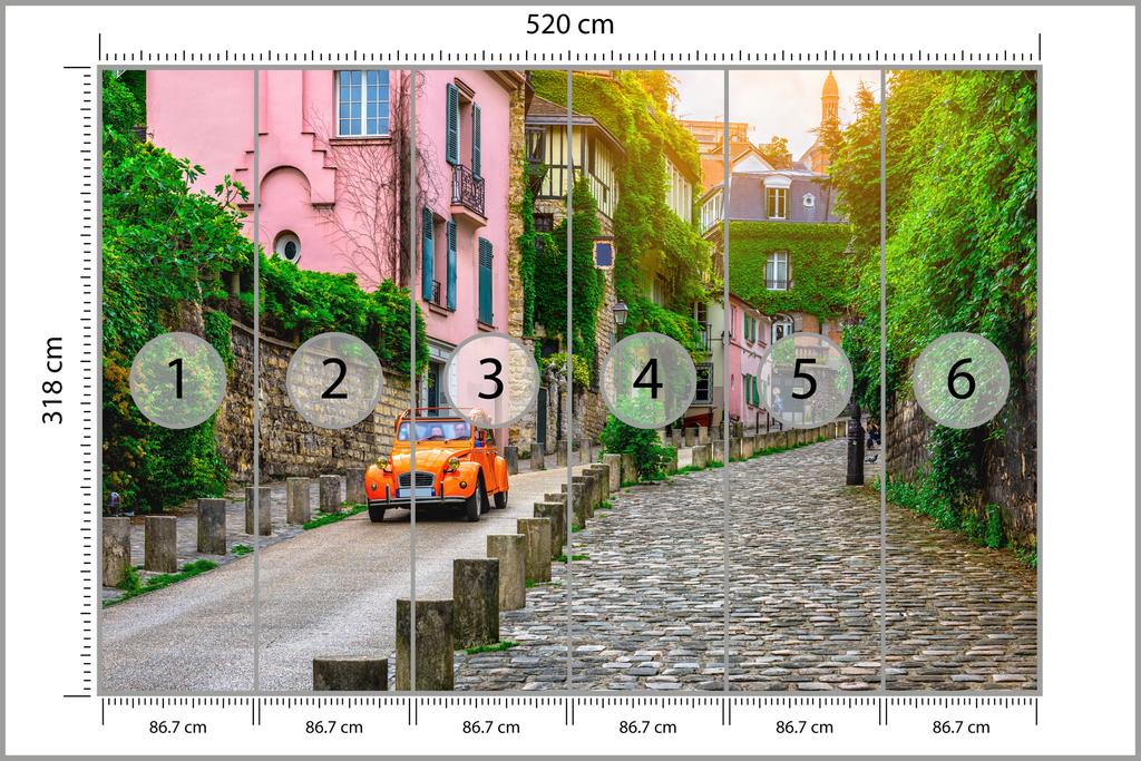 Photomural Alley Town Self-Adhesive Mural 520x318