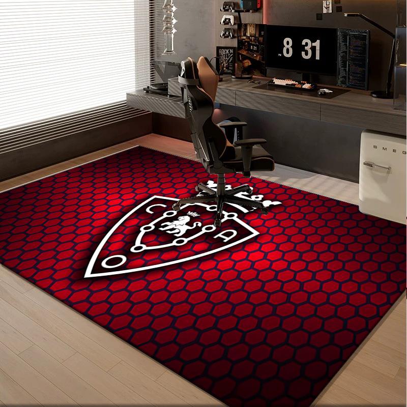 1PC Rug FC Osasuna Golden Lion Carpet, Chair Rug,Area Rug for Office Bedroom Living Rooms Bedroom, Doormat Decor Christmas Fan Gifts