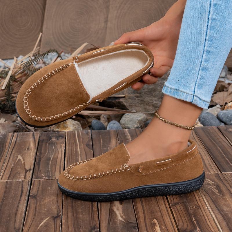 Neu - Stilvolle Warme und Lässige Fahrmokassins - Markierte Nähte, Runde Zehenpartie, Vollständig bedeckend, Geeignet für Zuhause und Draußen