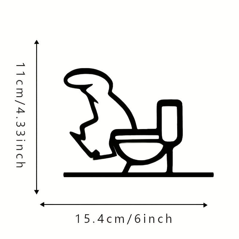 1pc Metal Bathroom Toilet Logo-Fun Modern Wall Decor,Suitable for Home, Office, Restaurant Toilet-ideal for Housewarming