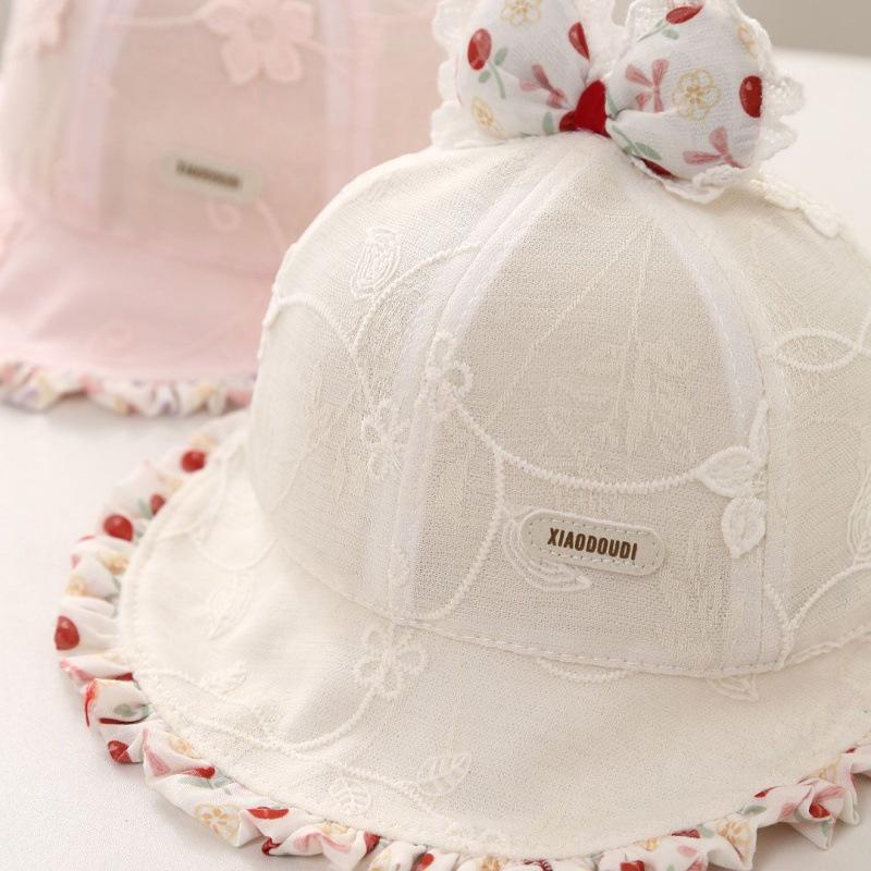 Sweet Spring Baby Sun Hat with Bow - Stylish Princess Duckbill Wide Brim