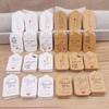 100 Pcs 3x5cm Kraft Paper Brown/white Gift Labels, with 20m Rope, for Wedding, Baby Shower, Christmas Labels, Party Decora