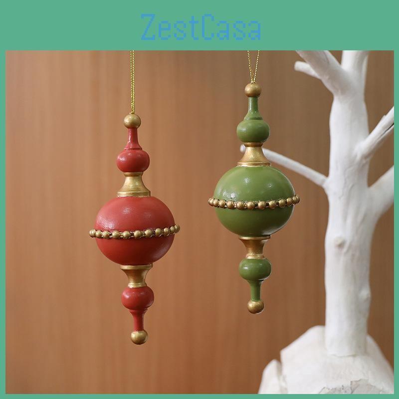 Traditional Wooden Christmas Acorn Pentagram Pendant Tree And Window Decoration