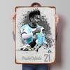 Paulo Dybala Collage Metallposter Individuelle Wandkunst Retro Vintage Blechschilder für Man Cave Zimmerdekoration Schreibtischdekoration Zuhause