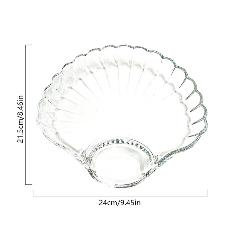 1Pc Shell Dishtransparent Dumpling Plate With Vinegar Discs Vinegar Dishes Sushi Breakfast Dried Fruit Snack Shell Spitting Dish