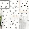 1pc Black Heart Wall Decals - Self-Adhesive Vinyl Heart-Shaped Stickers for Romantic Home Decor for Bedroom, Living Room, or Valentine's Day Wall Art
