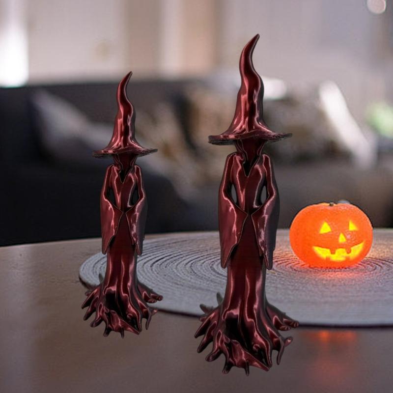 Mysterious Witch Figurine for Garden Porch Themed Display Dark Fantasy Ornament Lightweight Holiday Yard Decoration