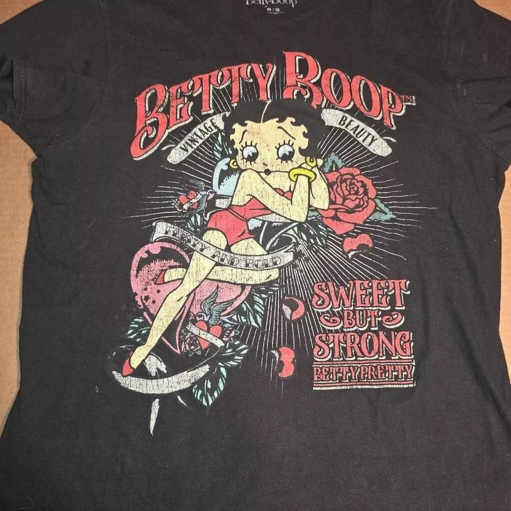 

Reprint 90 s Betty Boop Cartoon Black Unisex T shirt Men Women S-5XL KH12999 Unisex T-Shirt XXXL