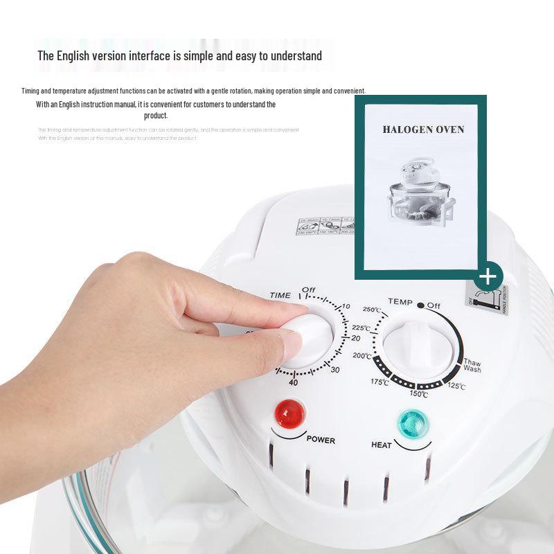 Friggitrice ad aria in vetro e forno a microonde alogeno 110V - Standard europei, britannici e americani