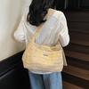 Korean Version Ins Simple Plaid Large-capacity Commuter Women's Tote Bag Sweet Small Fragrant Exquisite Shoulder Messenger Bag