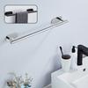 50cm Stainless Steel Bathroom Towel Rack No Drilling Self Adhesive Wall-Mounted Towel Clothes Shelf Holder Hanger Home Bath Rack