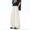 Summer New Imitation Hemp Casual Pants Retro Deconstruction Loose Scimitar Pants Refreshing Breathable Long Pants Old Money Style