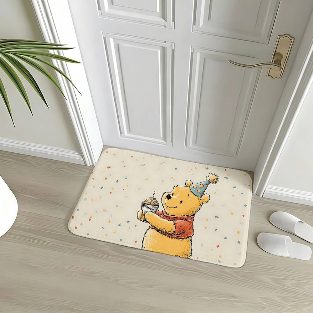 Classic Cartoon-W-wInnie The Pooh-S Kawaii Carpet Bathroom Anti-slip Mat Door Mat Home Decoration Mat Entrance Scratch-resistant