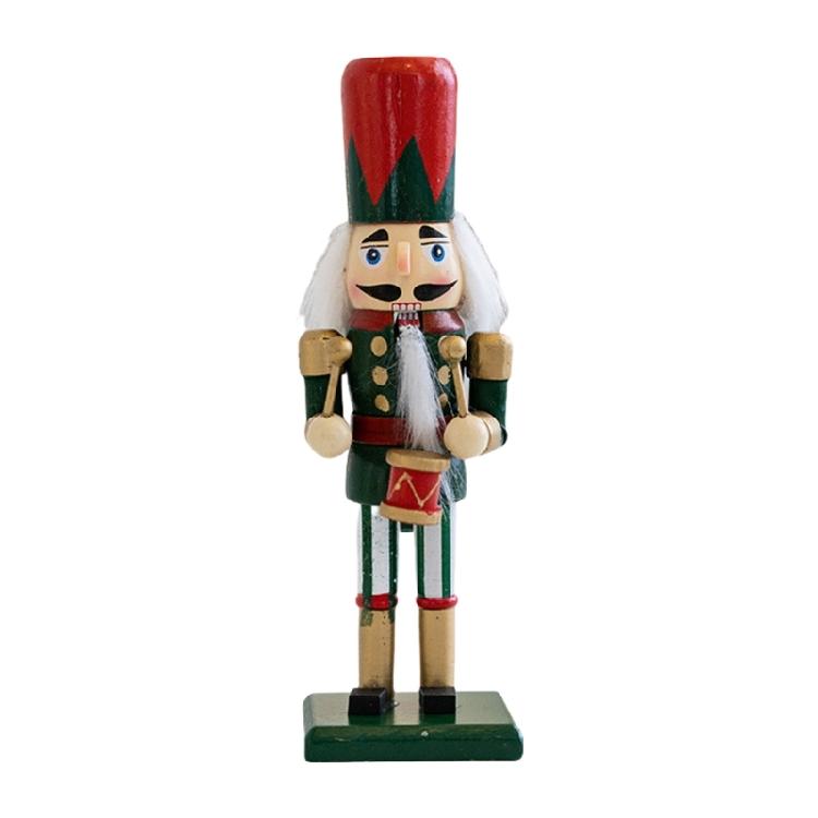 Artisanal Wood Nutcrackers Puppet 16cm Traditional Christmas Centerpieces Decorative King Soldier Figure Toy Ornament
