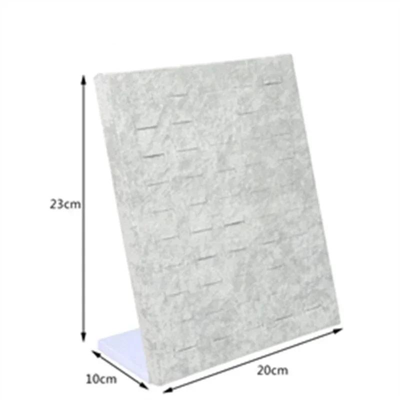 

Household Portable Simple Black Gray Velvet Display Case Jewelry Ring Displays Stand Board Holder Box Plate Storage Desk серый