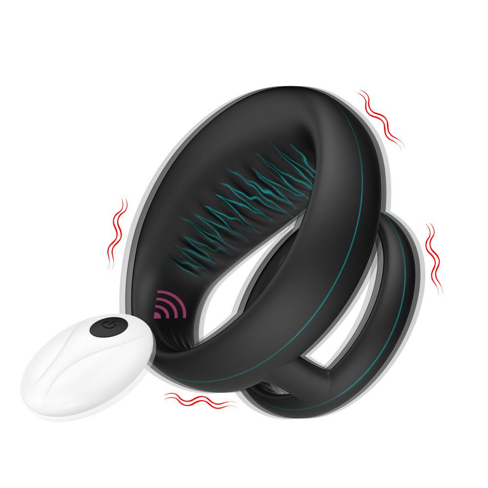 App Control Double Penis Ring Vibrator 10 Vibrations Cock Ring Penis Enhancer G Spot Vibrator Mens Vibrator for Longer Erections