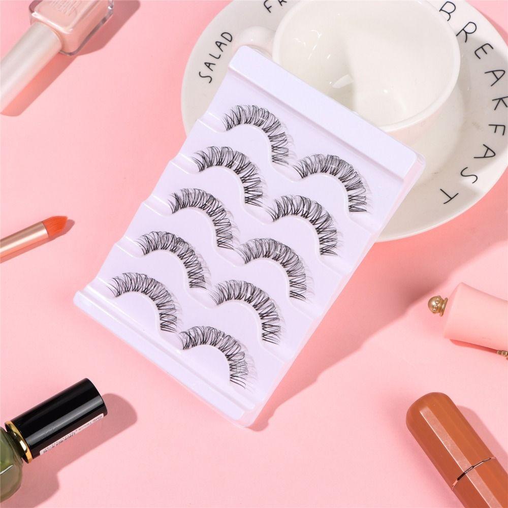Cat Eye Fluffy False Lashes Eyelash Extension False Eyelashes Clear Band Russian Strip Lashes