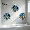 Bathroom Wall Decor for Kids 3Pcs Underwater World Sticker, Ocean Animals Decals, Peel And Stick Vinyl Fantasy Bubble Accents Stickers, 3D