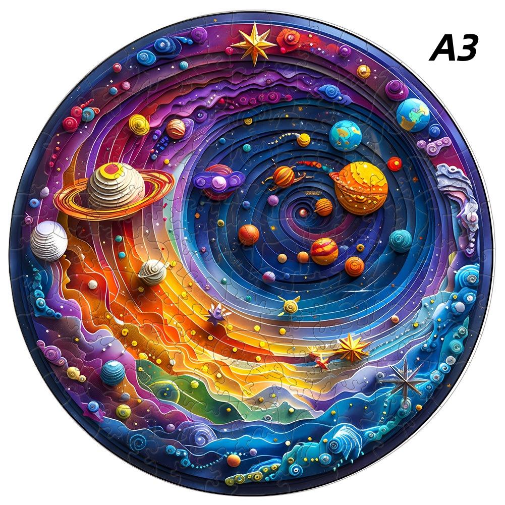 Colorful Dream Starry Sky Wooden Jigsaw Puzzle - DIY Intelligent Toy for Kids Adults - Perfect for Christmas Halloween Birthda