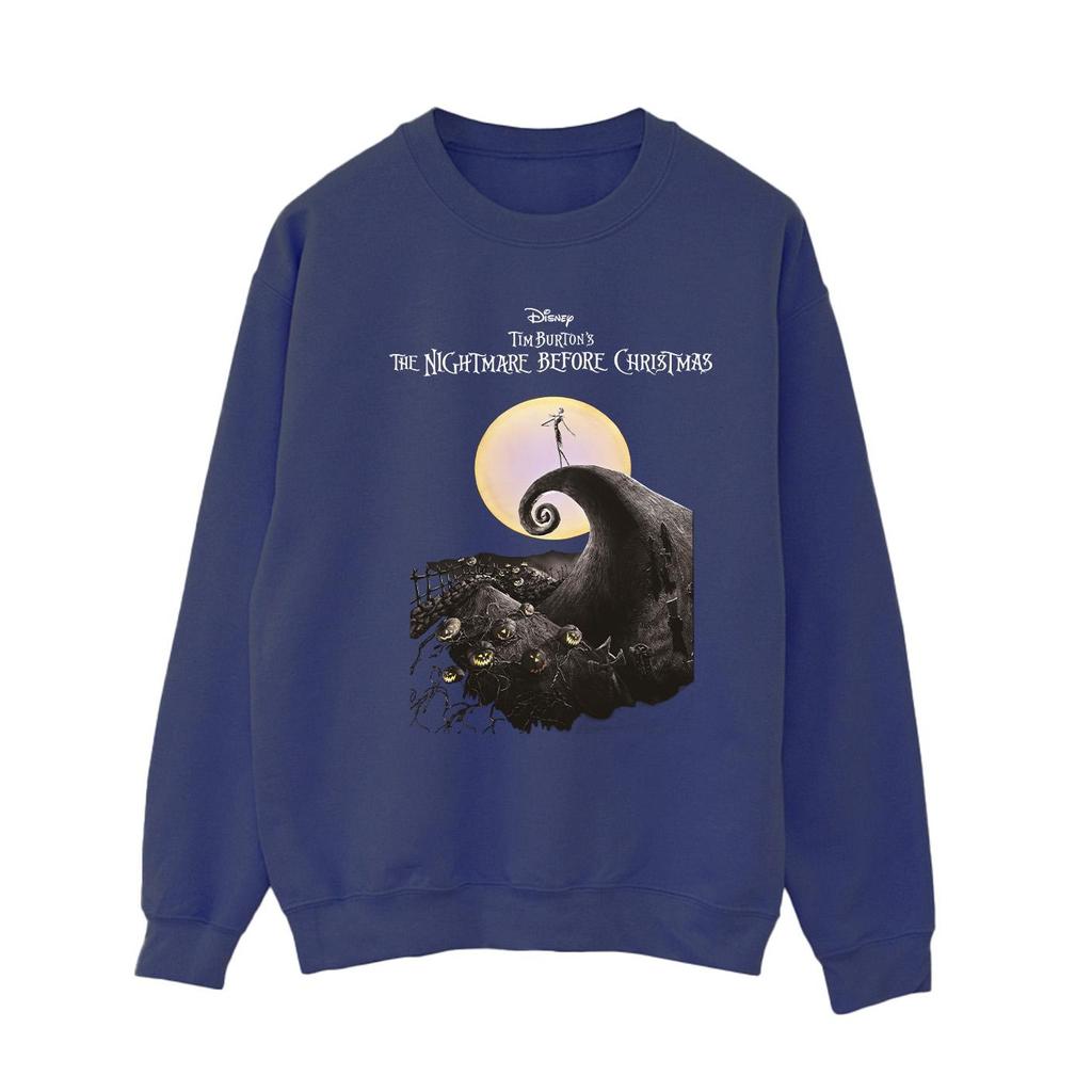 The Nightmare Before Christmas Womens/Ladies Moon Poster Sweatshirt