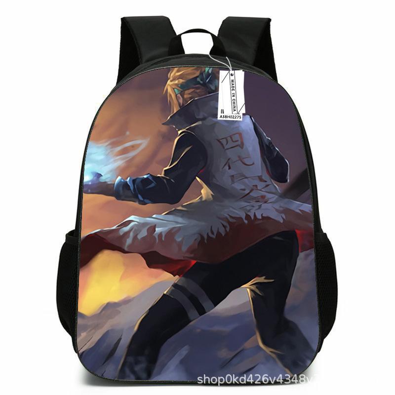 Naruto Peripheral Schoolbag Naruto Sasuke European and American Elementary and Middle School Students Backpack Cartoon Animation Computer Bag