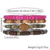 European and American ethnic stacked beaded elastic bracelets personalized Maillard retro wooden beads coconut shell natural stone jewelry