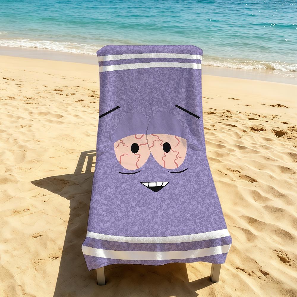 T-Towelie Cartoon Animation Towel For Outdoor Camping Beach Towel Super Absorbent Quick-Drying Summer Towel