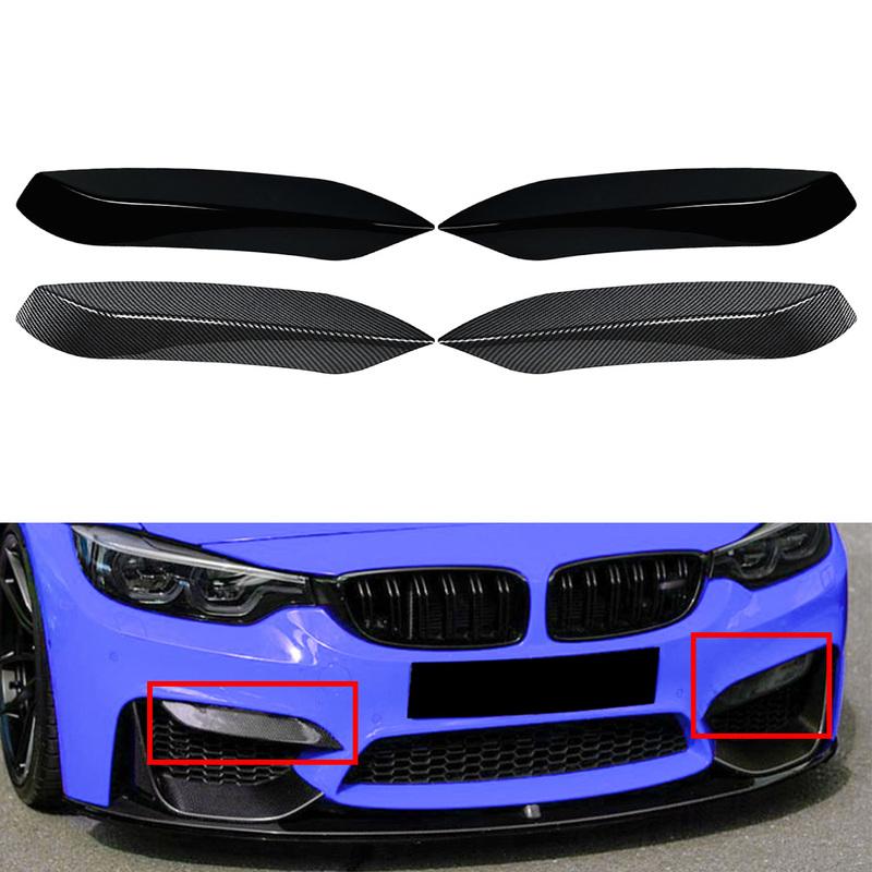 1Pair Car Front Bumper Side Splitter Spoiler Trim For BMW F80 F81 M3 F82 F83 M4 2014- Only Fit For M3 M4 Original Bumper