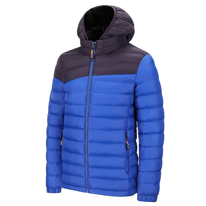 

New autumn and winter cotton-padded clothes men s jacket removable hat cotton-padded clothes multi-color men s cotton-padded clothes 4XL синий