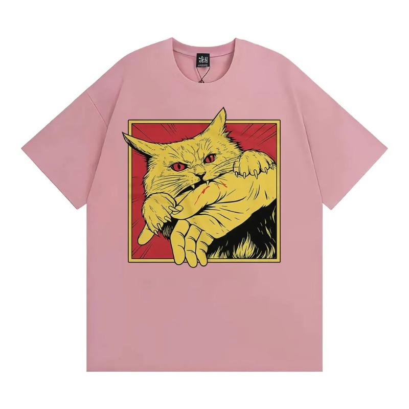 Unisex Vintage Fashion Funny Tee Oversized T Shirt for Men Summer Tops High Quality 100 Cotton Loose Breathable Simple Stylish